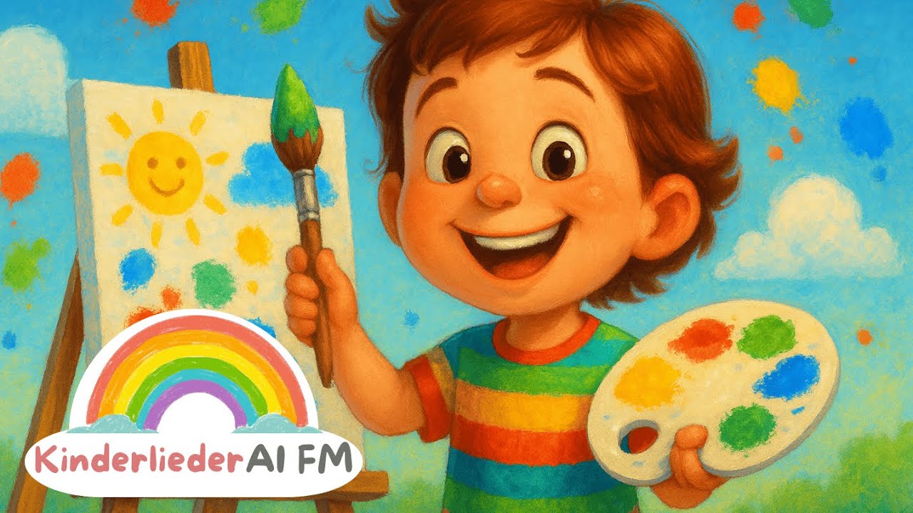 🎨 Bunt ist unsere Welt | Fröhliches Farbenlied für Kinder zum Mitsingen 🌈 - KinderliederAI FM