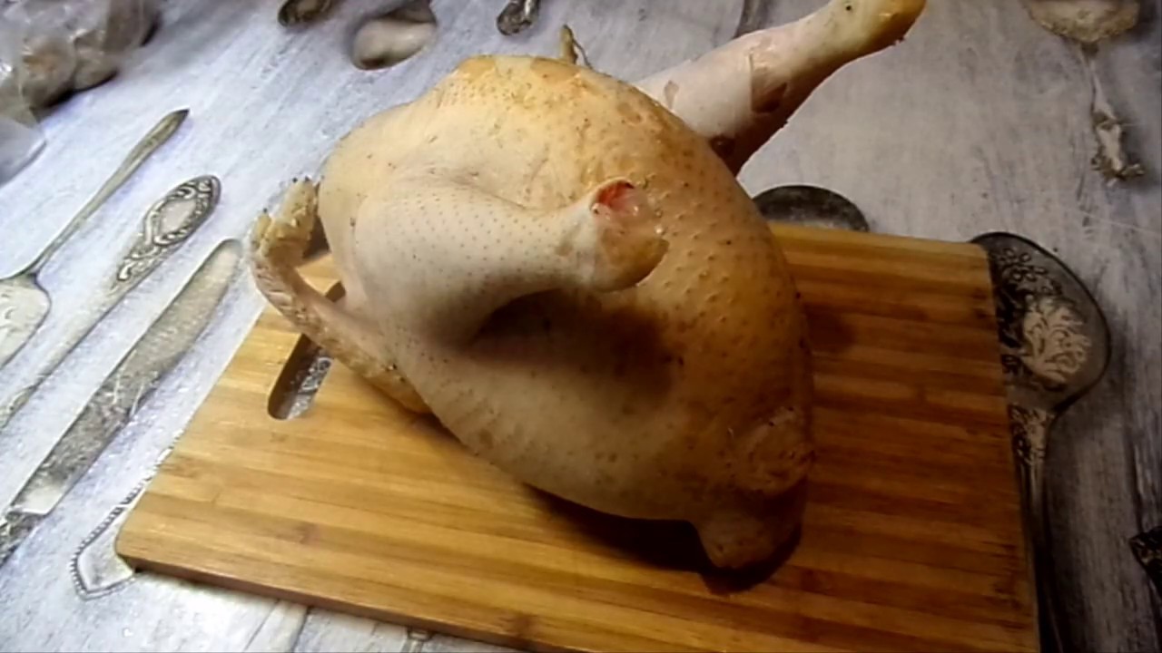 Как выпотрошить курицу.