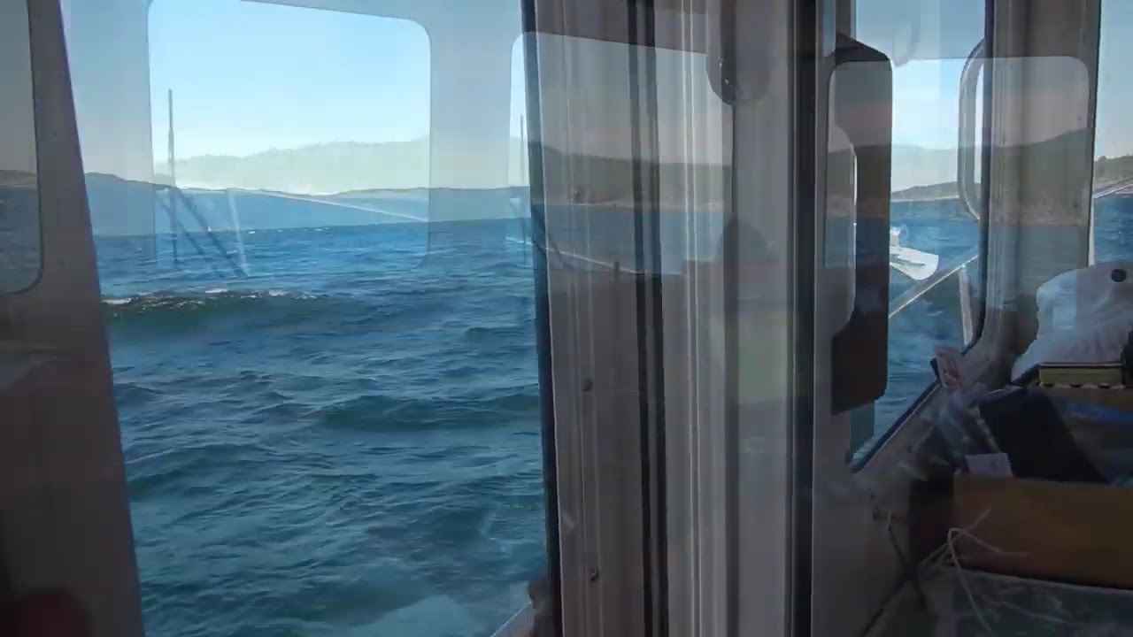 Nordic Tug Crashing through Malaspina Straights