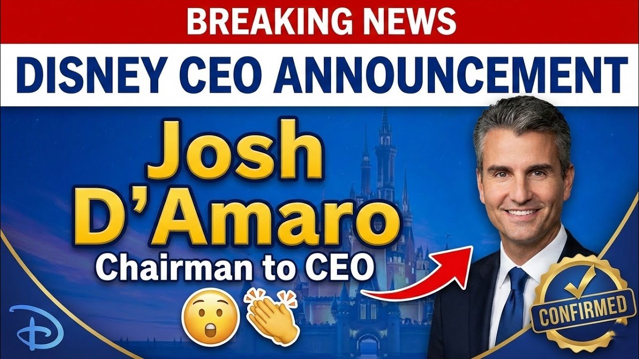 BREAKING: Disney Names New CEO - Josh D'Amaro Takes Over from Bob Iger!