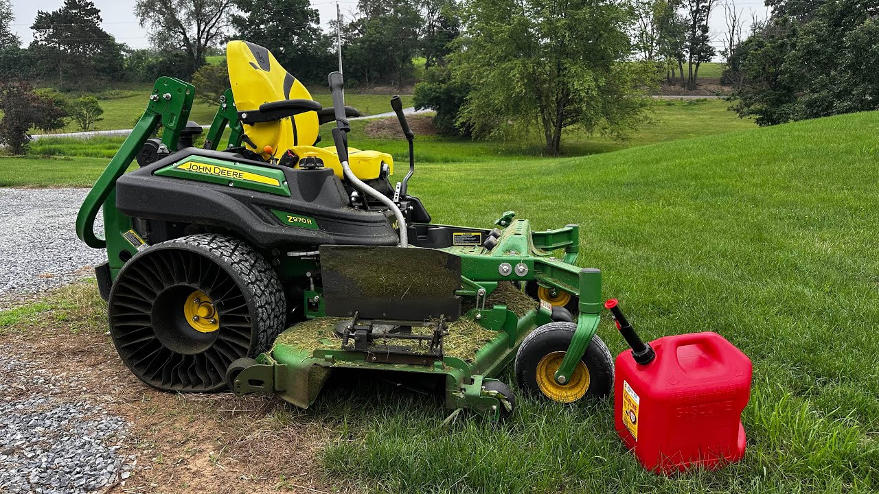 #18 Mowing grass w/ John Deere Z970R Zero Turn Lawn Mower w/ Tweels, suspension seat, & 72 in deck!
