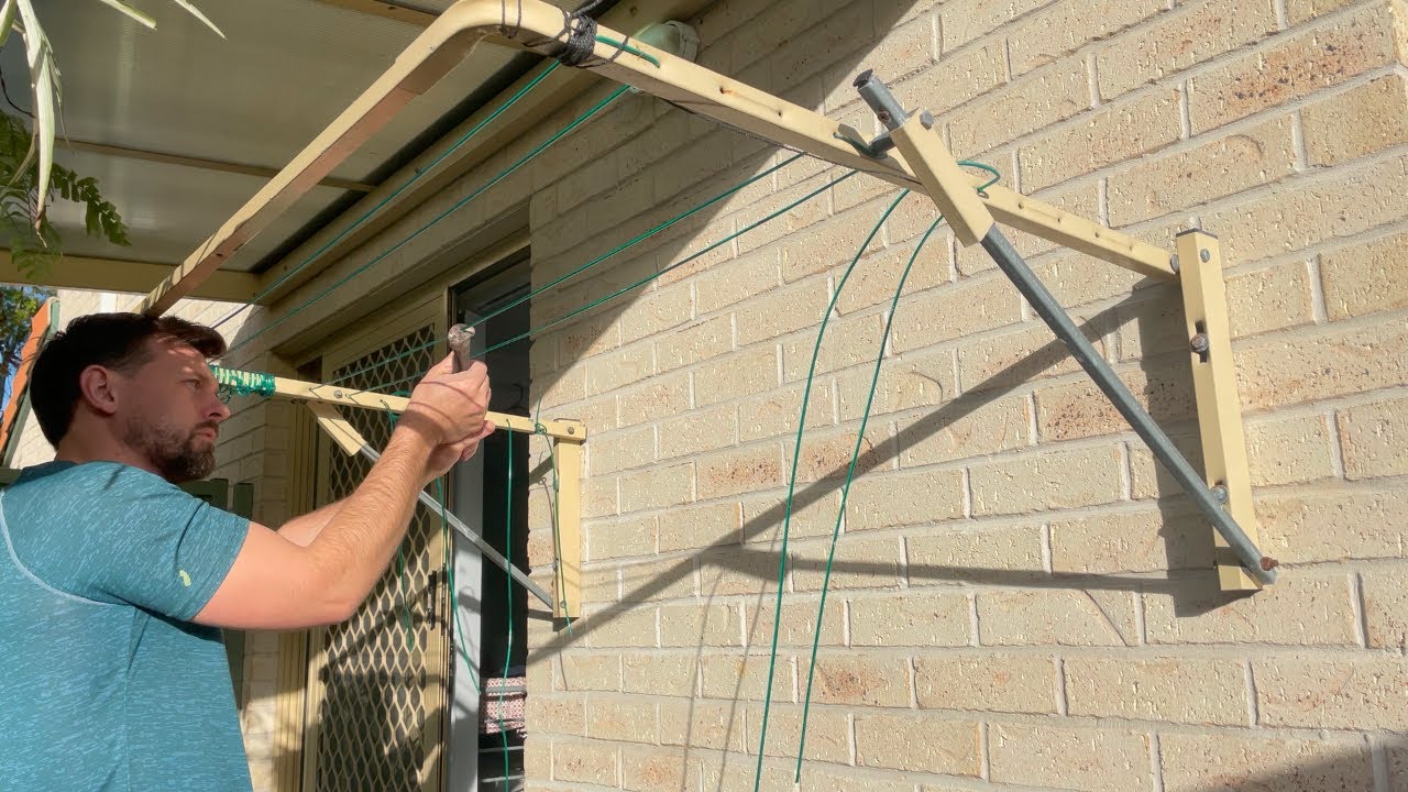 How to restring a clothesline cord