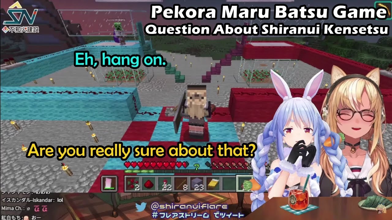 Pekora Maru Batsu Game: A Question About Shiranui Kensetsu From Shiranui Shachou【Hololive Eng Sub】