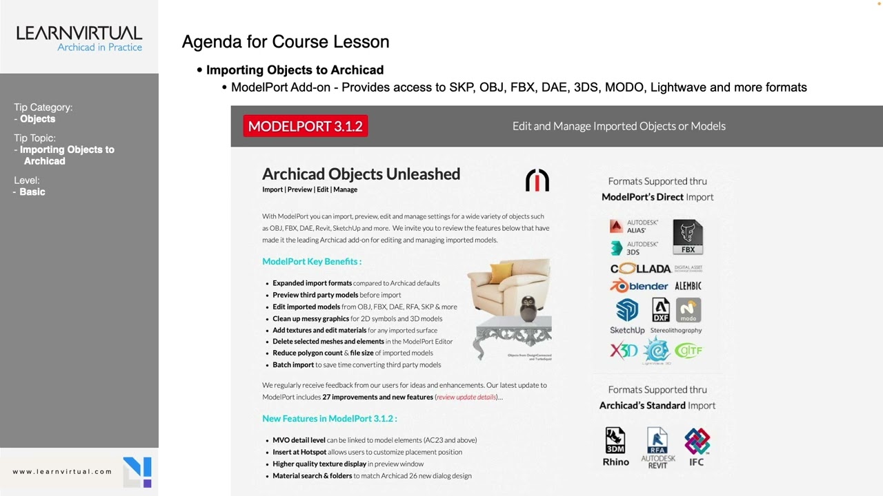 Importing Objects into Archicad