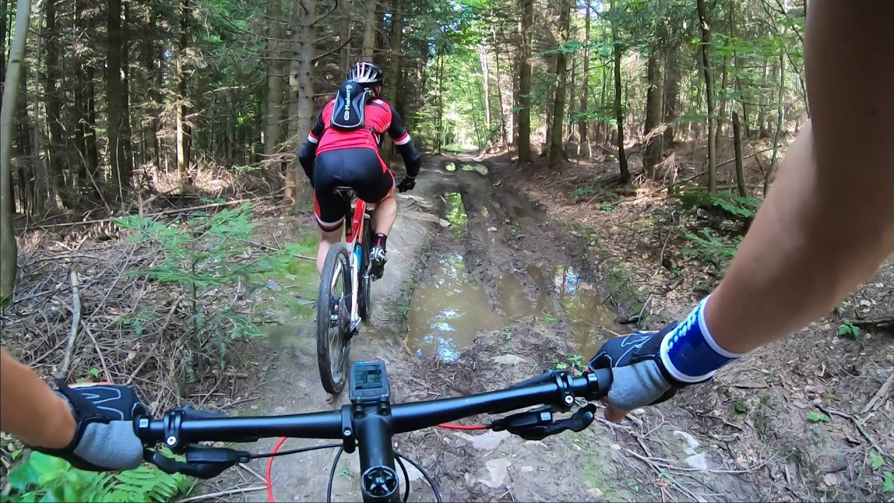 Góry Świętokrzyskie szlak czerwony rowerem MTB