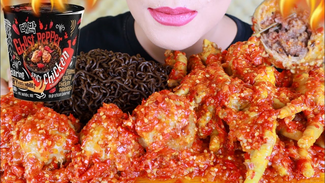 ASMR CEKER MERCON, BAKSO MERCON, MIE GHOST PEPPER | ASMR MUKBANG INDONESIA