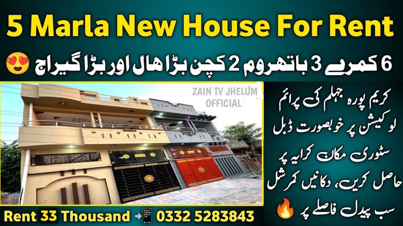 Rent 40K ❌ Now Only 33K ✅ 6 Bedrooms House for Rent - 5 Marla Double Story House in Kareem Pura JLM