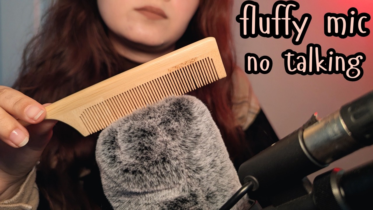 Fluffy Mic ASMR | Writing, Brushing, Scratching No Talking for Sleep