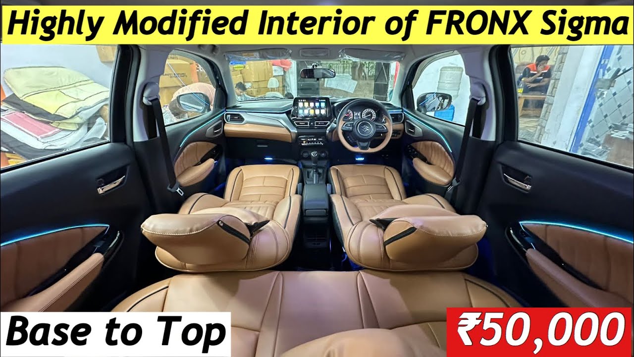 Highly Modified INTERIOR in Maruti FRONX Sigma | Base to Top in ₹50,000 | FRONX Modification