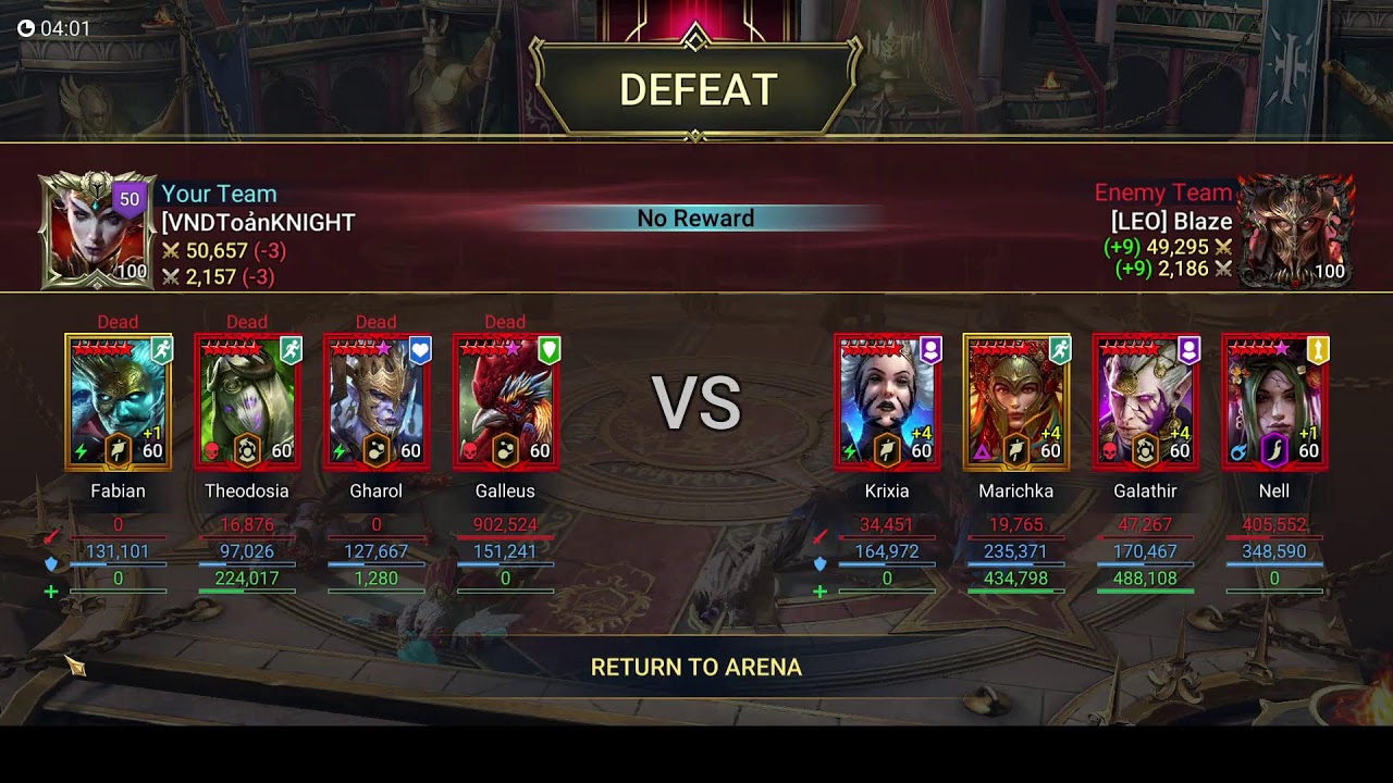 Live Arena season 9 top 3 - [VND] ToảnKNIGHT  #raidshadowlegends #livearenaraid #solanar