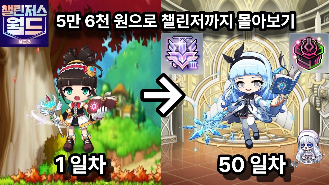 챌린저스 서버 5만 6천 원으로 썬콜 챌린저까지 몰아보기 [메이플스토리]