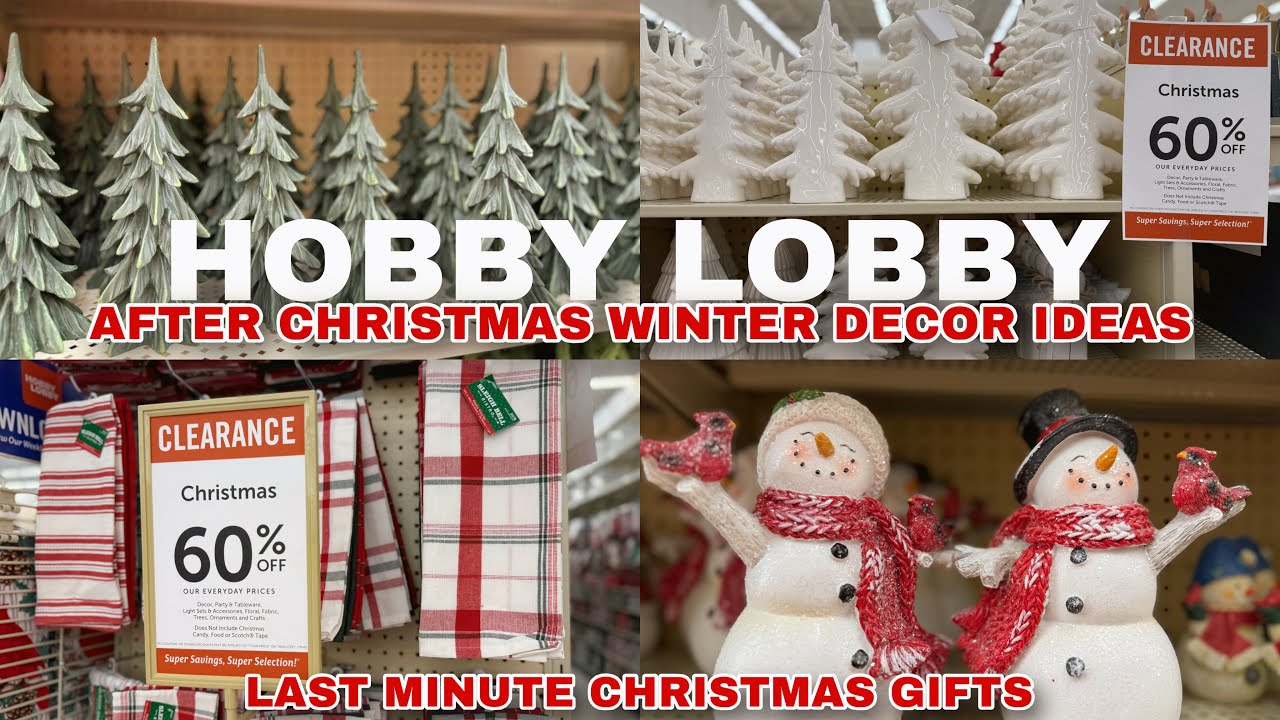Hobby Lobby Winter Decor Shopping 🎄Last Minute Christmas Gifts & After-Christmas Decor Ideas