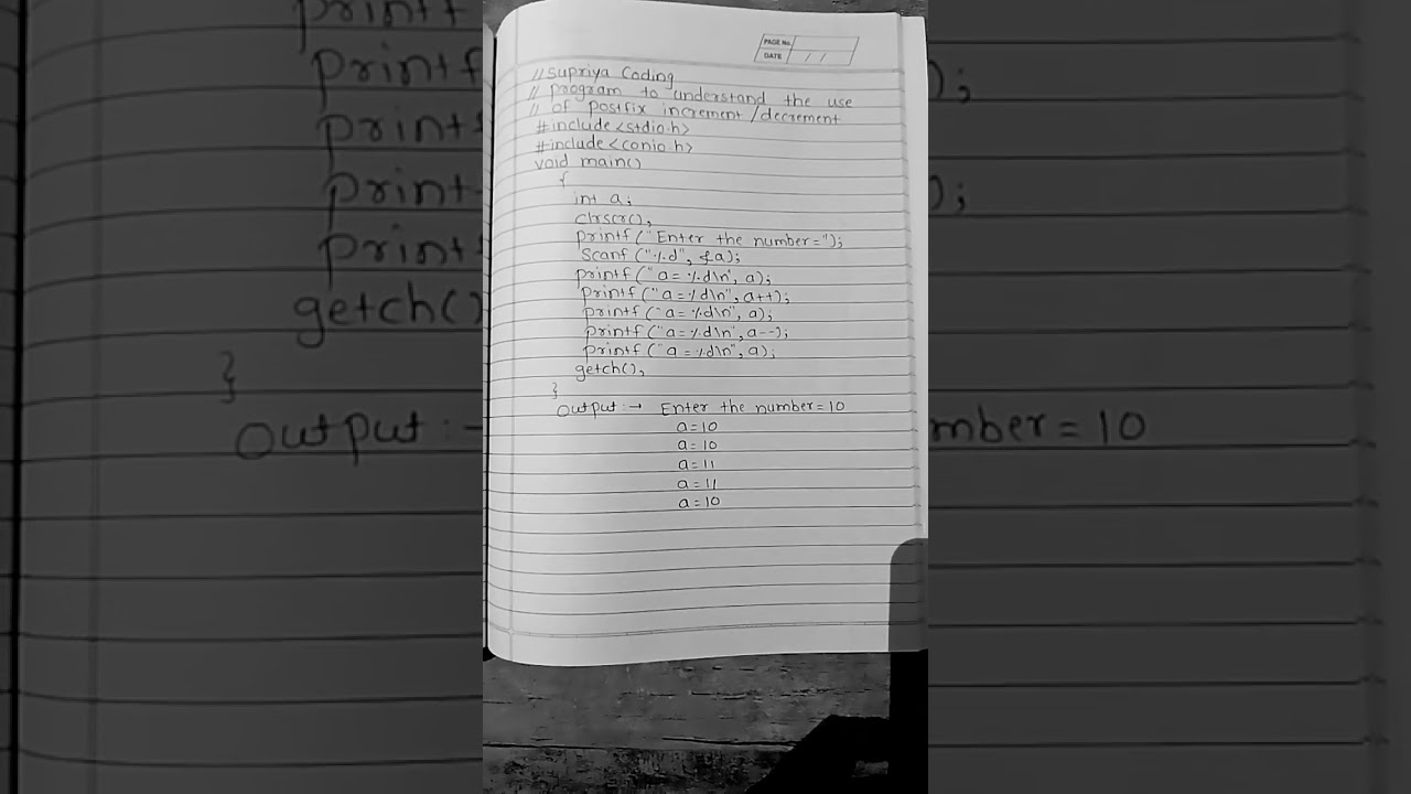 c language || postfix increment decrement operator || supriya coding || coding_marathi