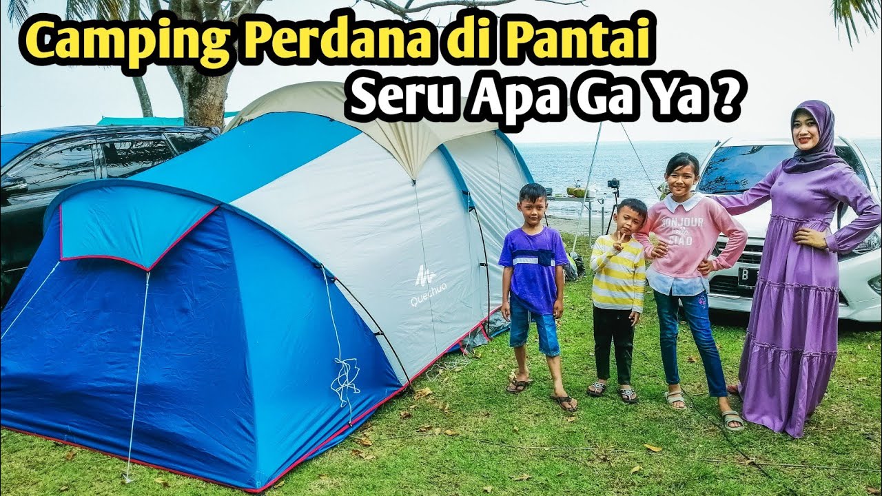 Camping Keluarga di Pantai‼️|| Pantai Adem Anyer