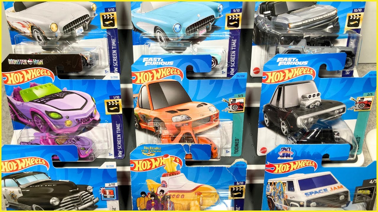 10 NOVAS Miniaturas Temáticas da HOT WHEELS Unboxing