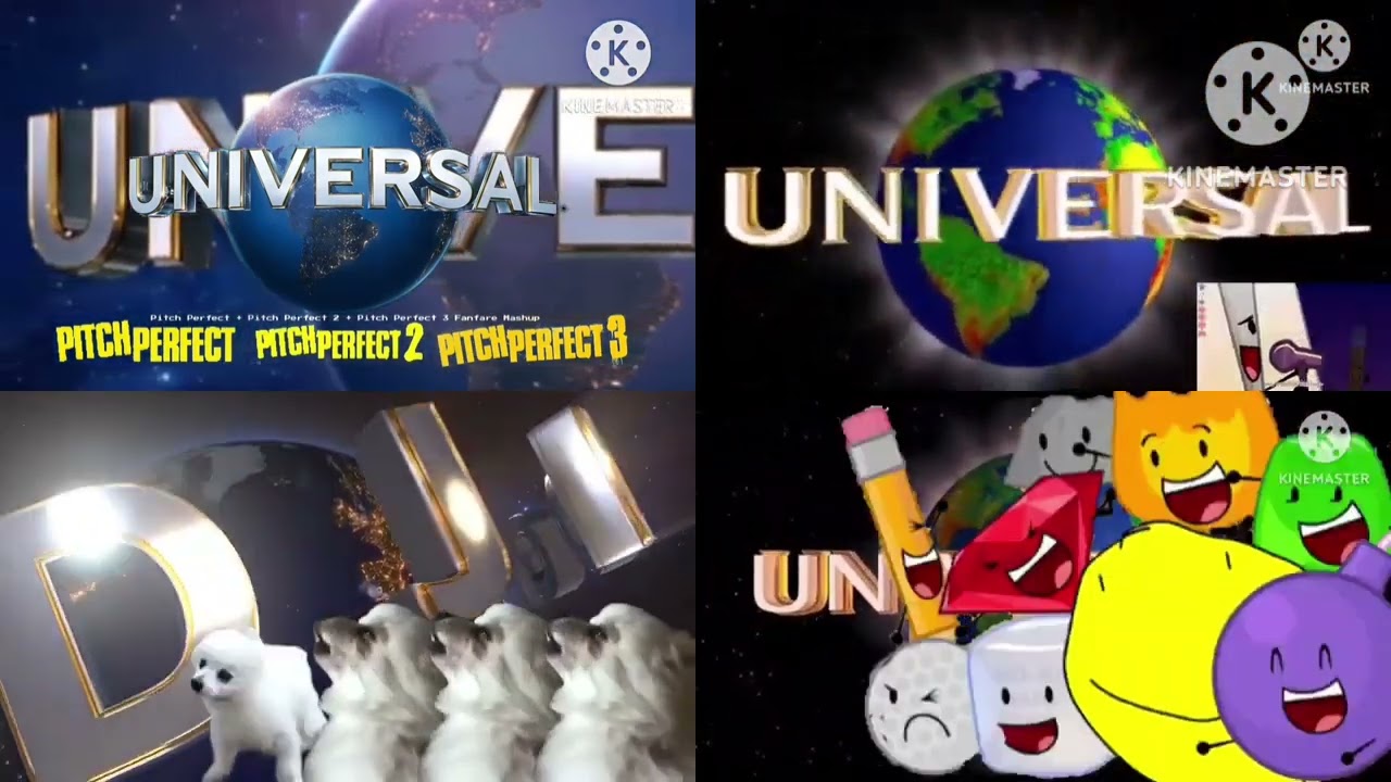 Universal Pictures Acapella Fanfare Comparison Superparison Quadparison 4 #TheCra5yCartoons#