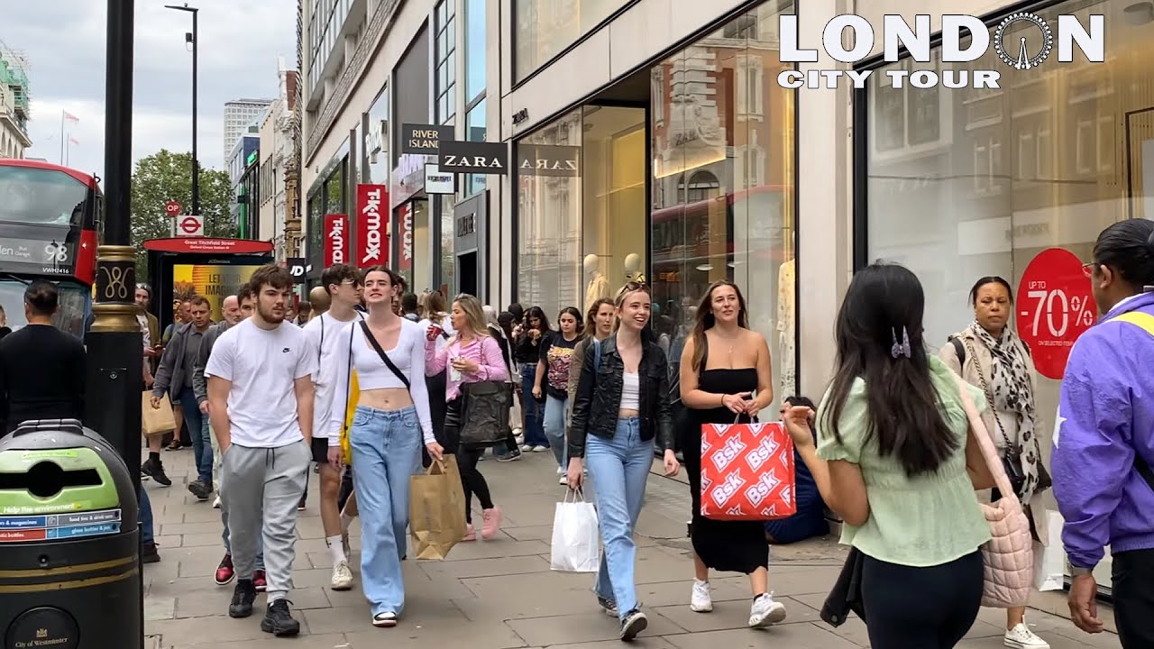 🇬🇧LONDON CITY TOUR | Central London Walk - Oxford Street 2023 | London Street Walk 4K