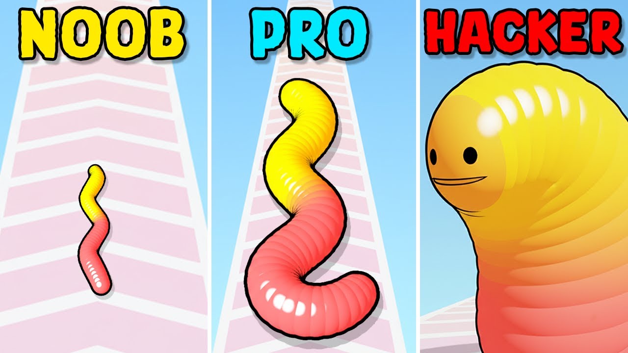 NOOB vs PRO vs HACKER - Gummy Worm Go