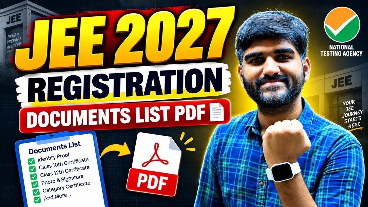 Documents Required For JEE Mains 2027 Application Form |JEE Main 2027 Registration form filling 2027