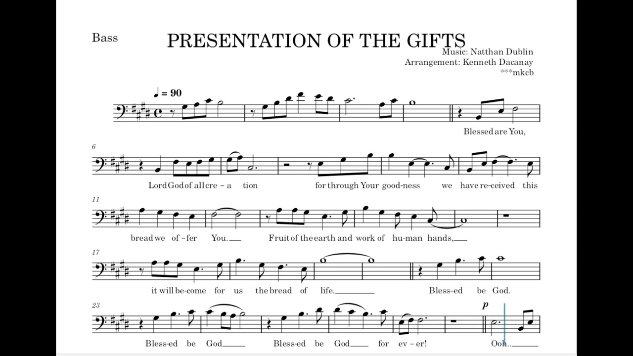 Presentation of the Gifts- Natthan Dublin (BASS)