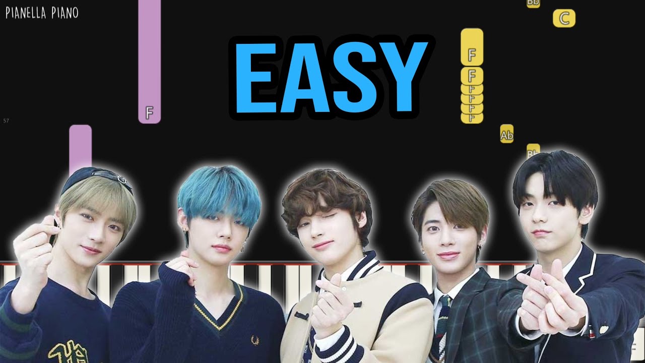 TXT - Sugar Rush Ride | EASY Piano Tutorial by Pianella Piano