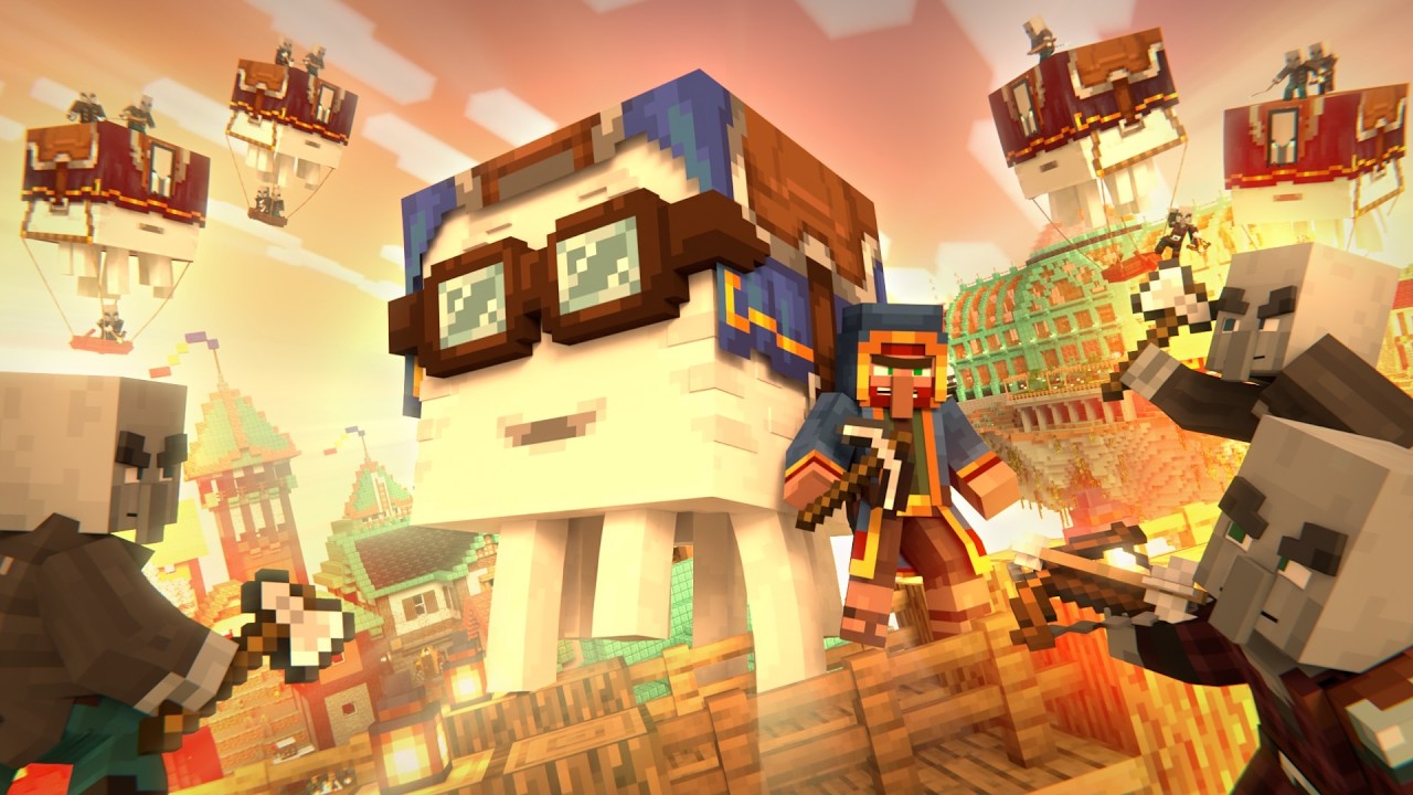 HAPPY GHAST VS PILLAGER ARMY - Pillager vs Villager and Ghast Army (Minecraft Movie Animation)