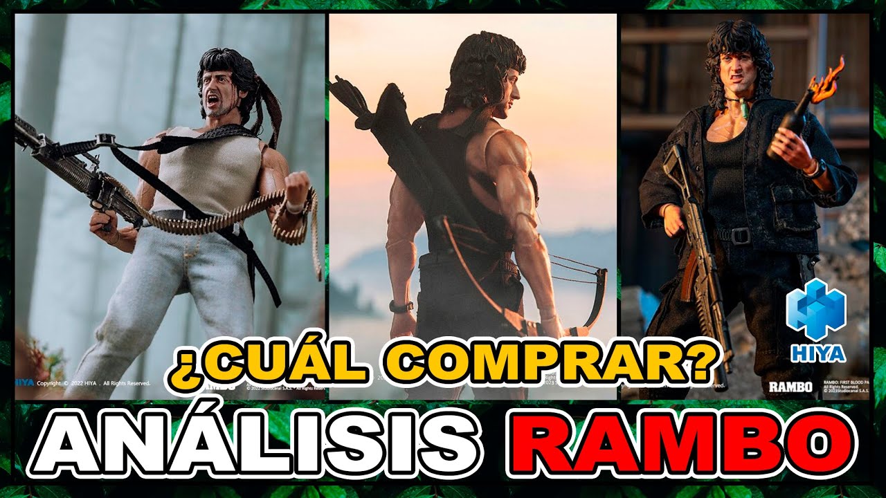 🔥RAMBO Vs. RAMBO 🩸🏹🔪 ¿CUÁL COMPRAR? 'Hiya Toys' 1/12 - Figura Análisis Español-