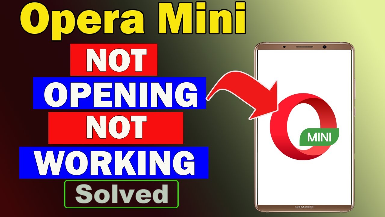 ✅Fix Opera Mini App Not Opening / Not Working / Not Responding Problem ✅
