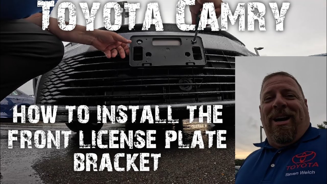 Toyota Camry front license plate Install
