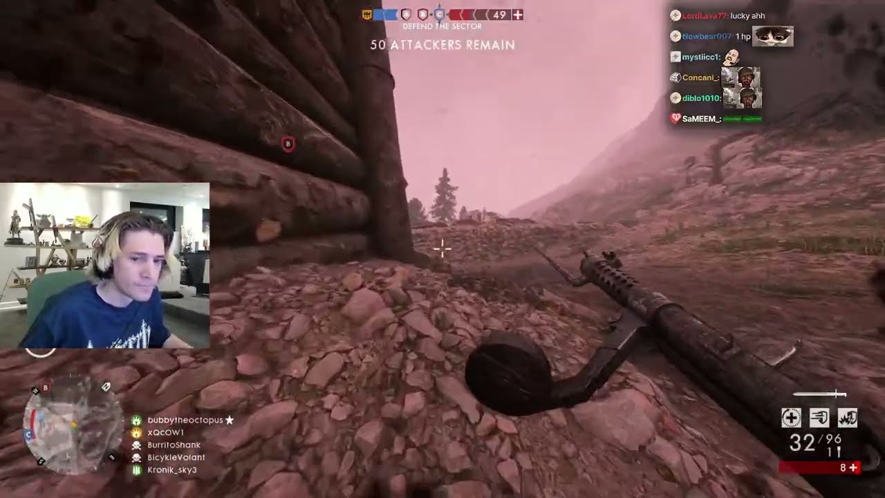 xQc Deploys to War in BATTLEFIELD 1