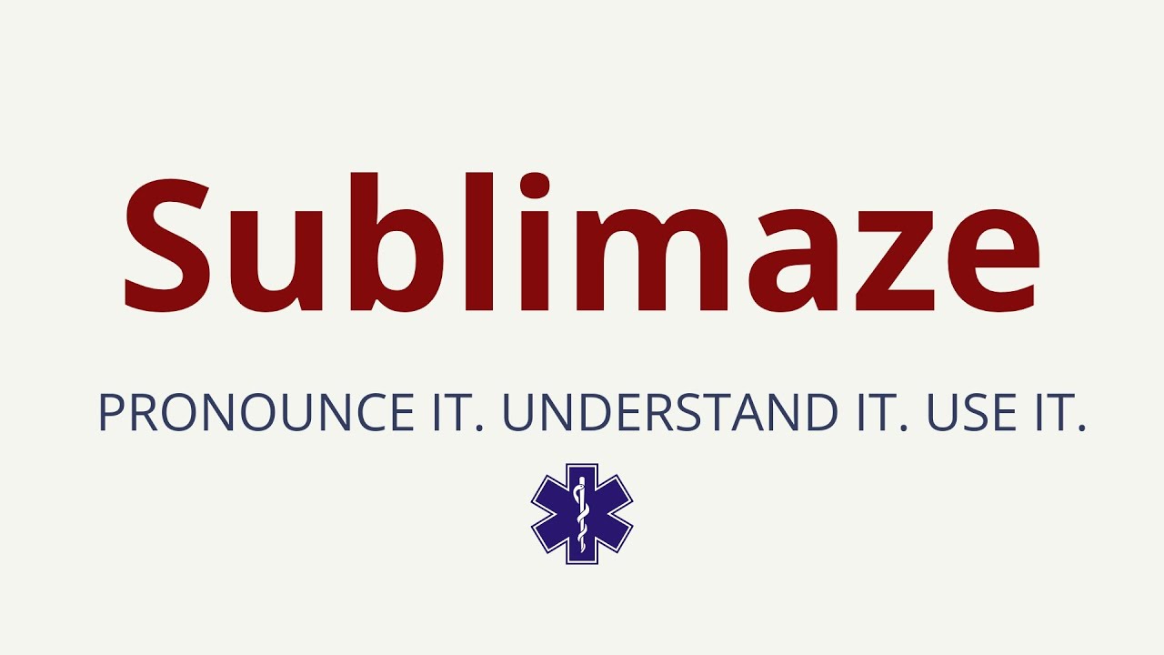 How to Pronounce Sublimaze | Sublimaze Pronunciation | Medical Terms