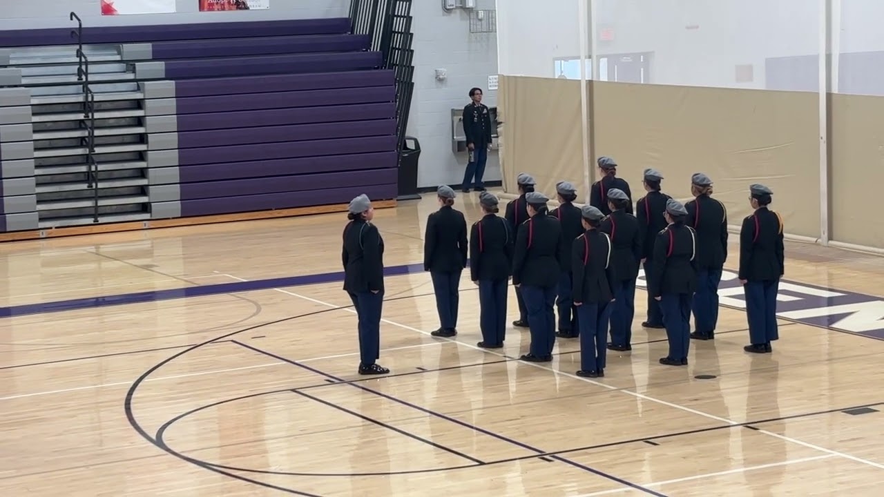 Benson JROTC All Female Unarmed Regulation Drill Team. Omaha Public School Drill Competition 2026 
