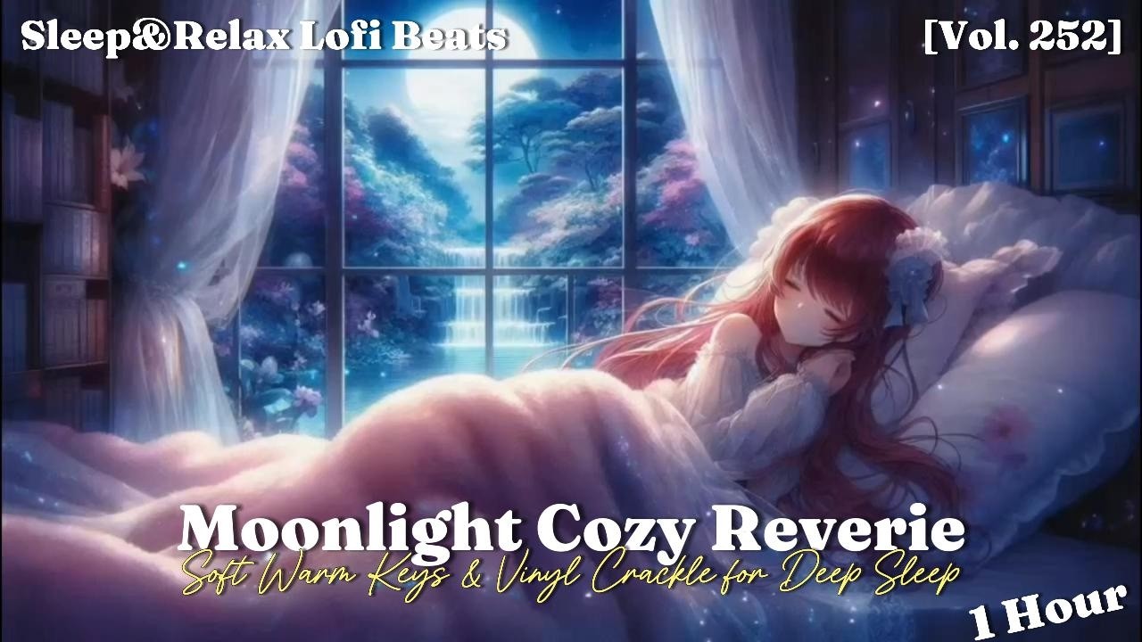 1 Hour Gentle Lofi Sleep Music 🎹🌙 Warm Keys & Cozy Vinyl Crackle (Vol.252)