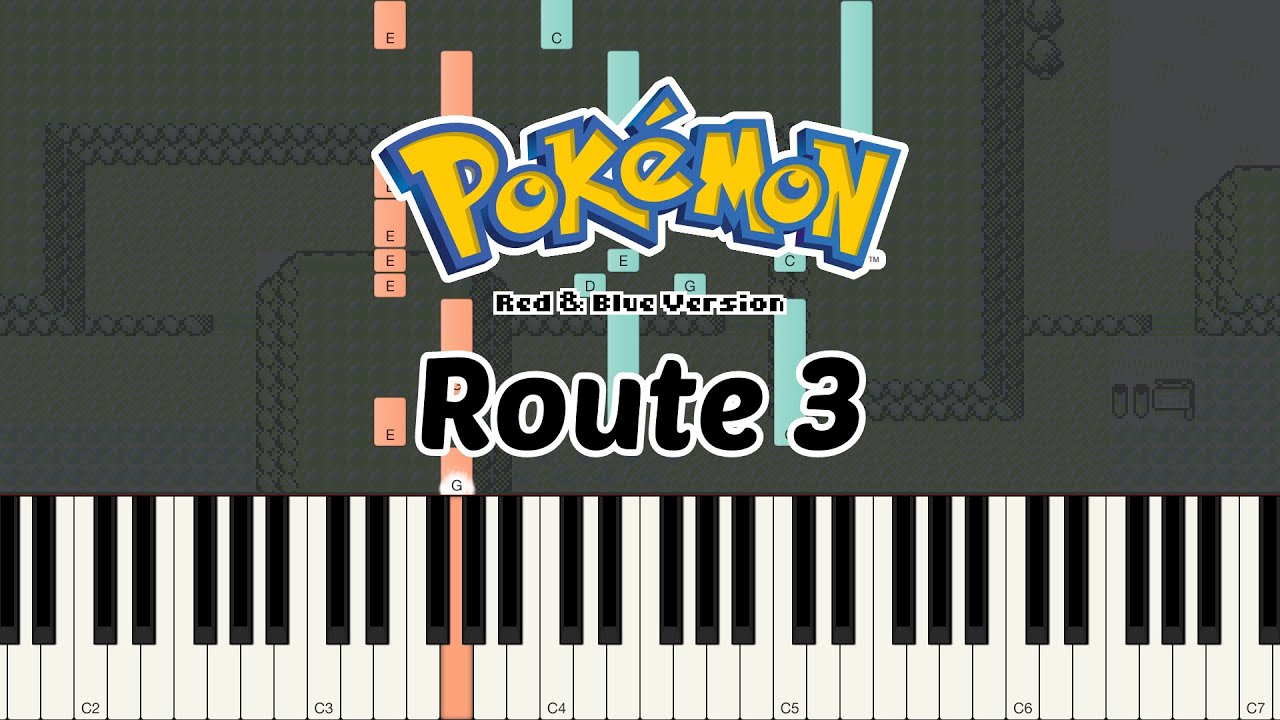 Route 3 (Pokémon Red/Blue) - Piano Tutorial & Sheets