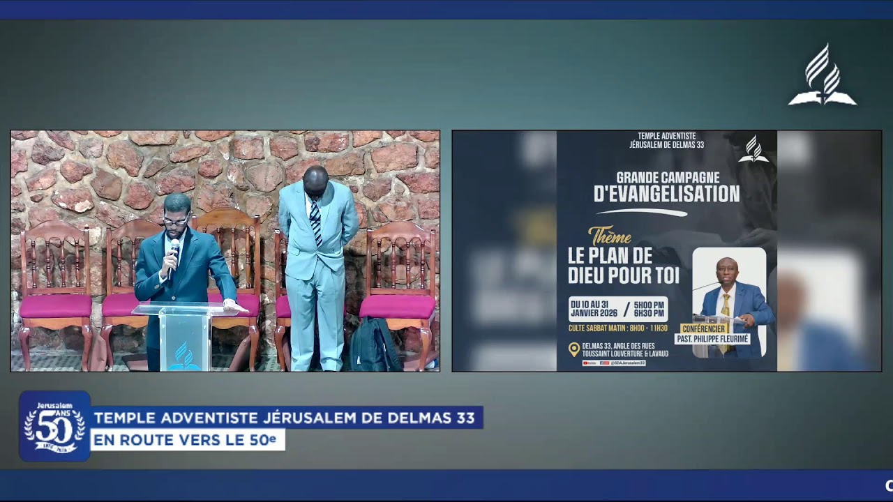 Grande campagne d'évangélisation autour du thème || LE PLAN DE DIEU POUR TOI