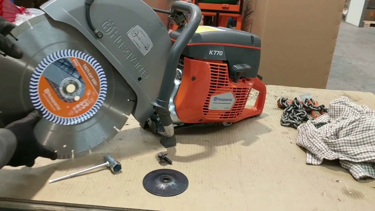 How to change a blade on a Husqvarna K770