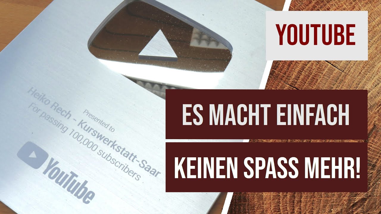 YouTube macht echt keinen Spaß mehr - Es muss sich was auf dem Kanal ändern!