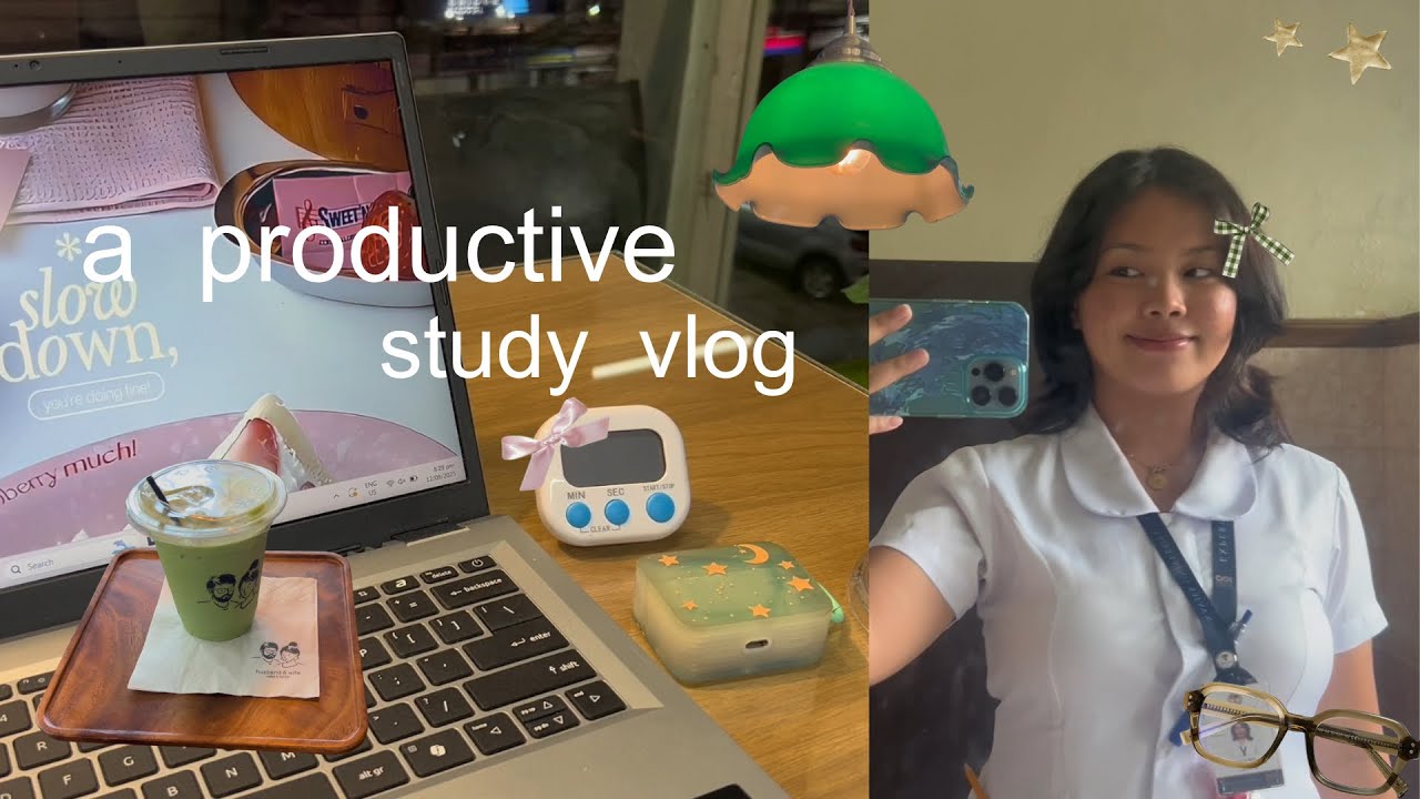 ᯓ study with me VLOG │ exam szn, cafes, cramming, coffee and more