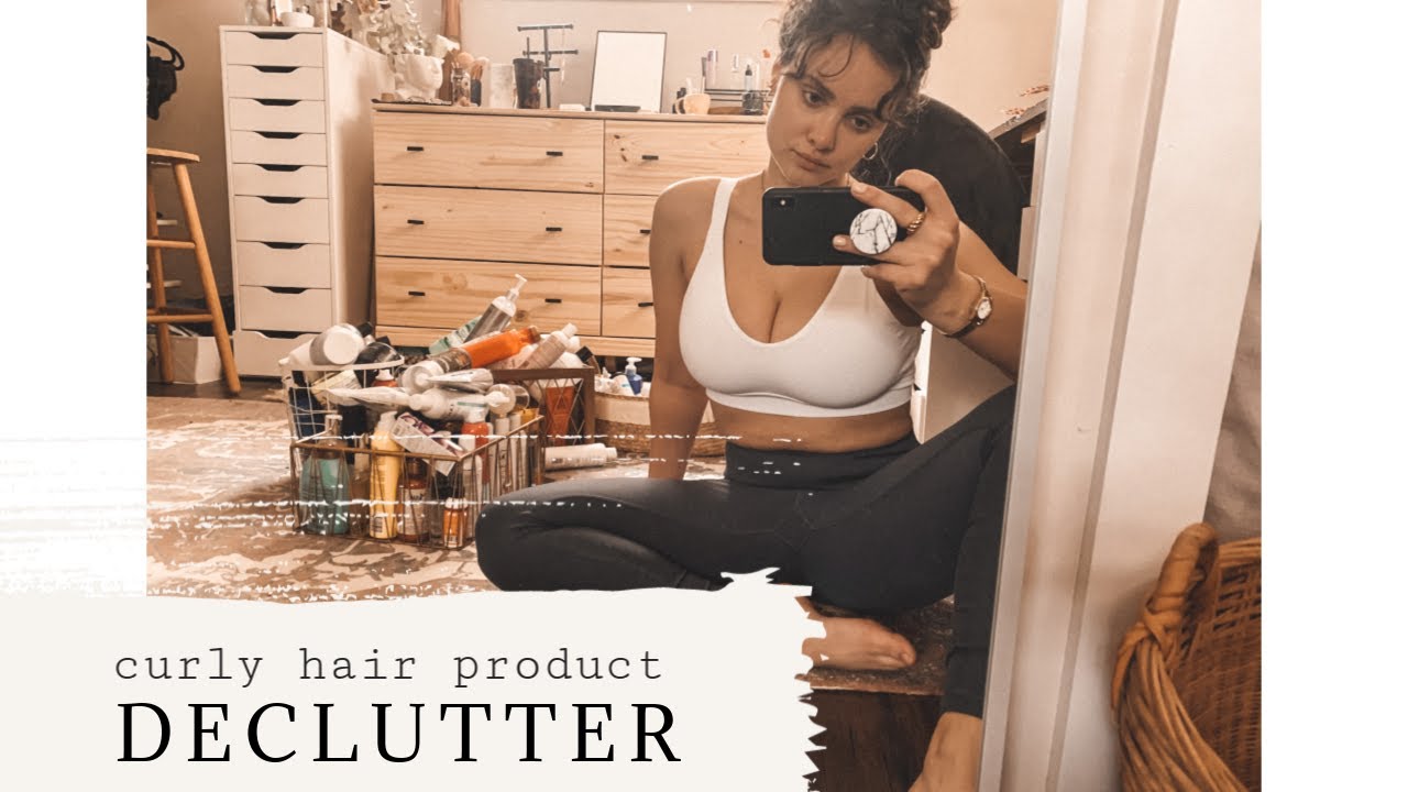decluttering my curly hair products