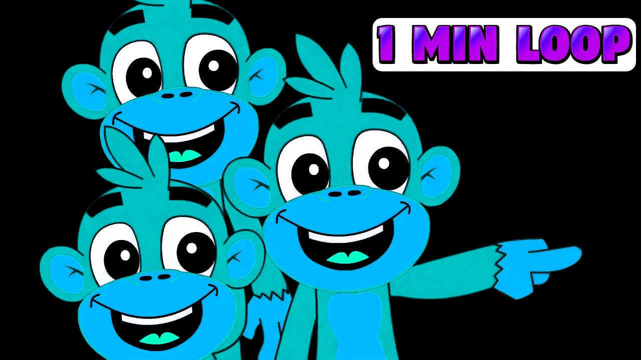 🐒[2 MIN LOOP] Five Little Monkeys Remix 🎧 Fun Beat Variations | Playtime Nursery Rhymes & Kids Songs