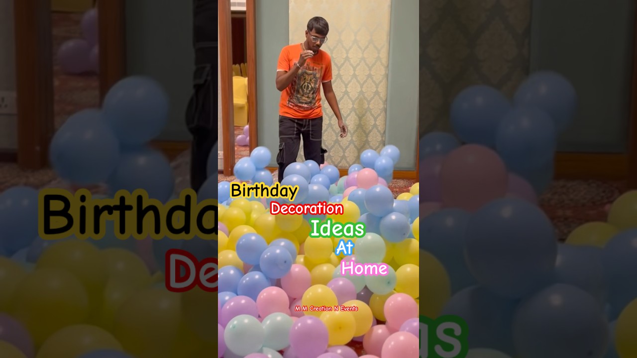 Birthday decoration ideas at home | balloon decoration ideas #viral #balloon #decorationideas #yt