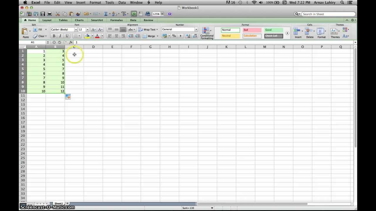 Fill Handle Tutorial- Microsoft Excel