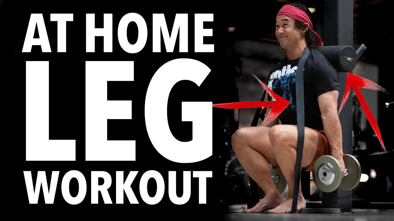 Train LEGS AT HOME with ONE BAND & Light Weights