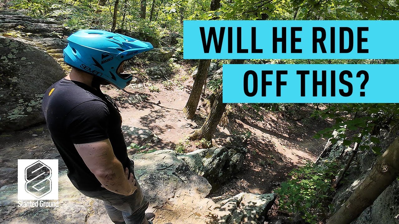 Coaching a newer mountain biker off trail features that get progressively harder #mtb #howto #tips
