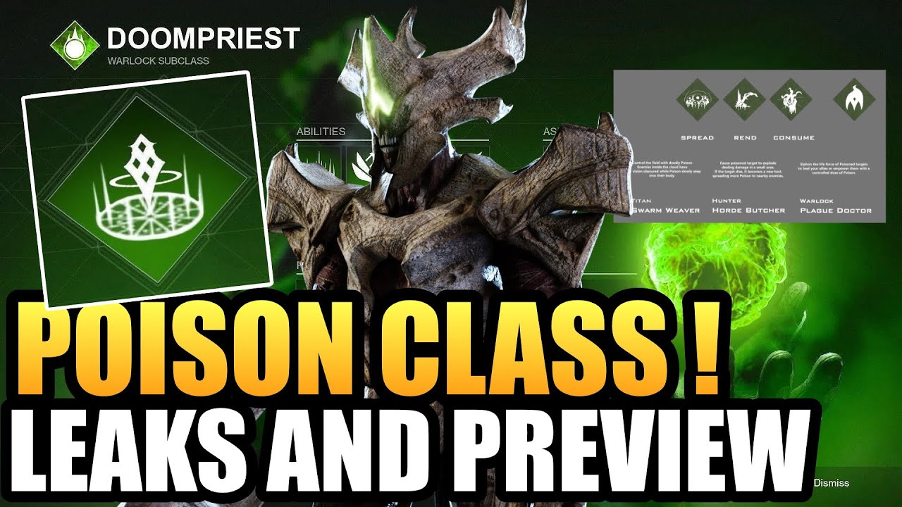 NEW POISON SUBCLASS DETAILS & PREVIEW DESTINY 2 WITCH QUEEN