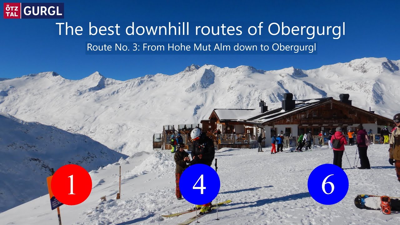 Skiing Obergurgl - From Hohe Mut Alm (2653 m) to Obergurgl (1909 m)