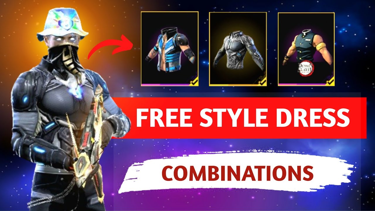 FREE STYLE DRESS COMBINATION 😎 || NO TOP UP COMBINATION 🤩 || VENOM 99 💥 || #combination #freefire 