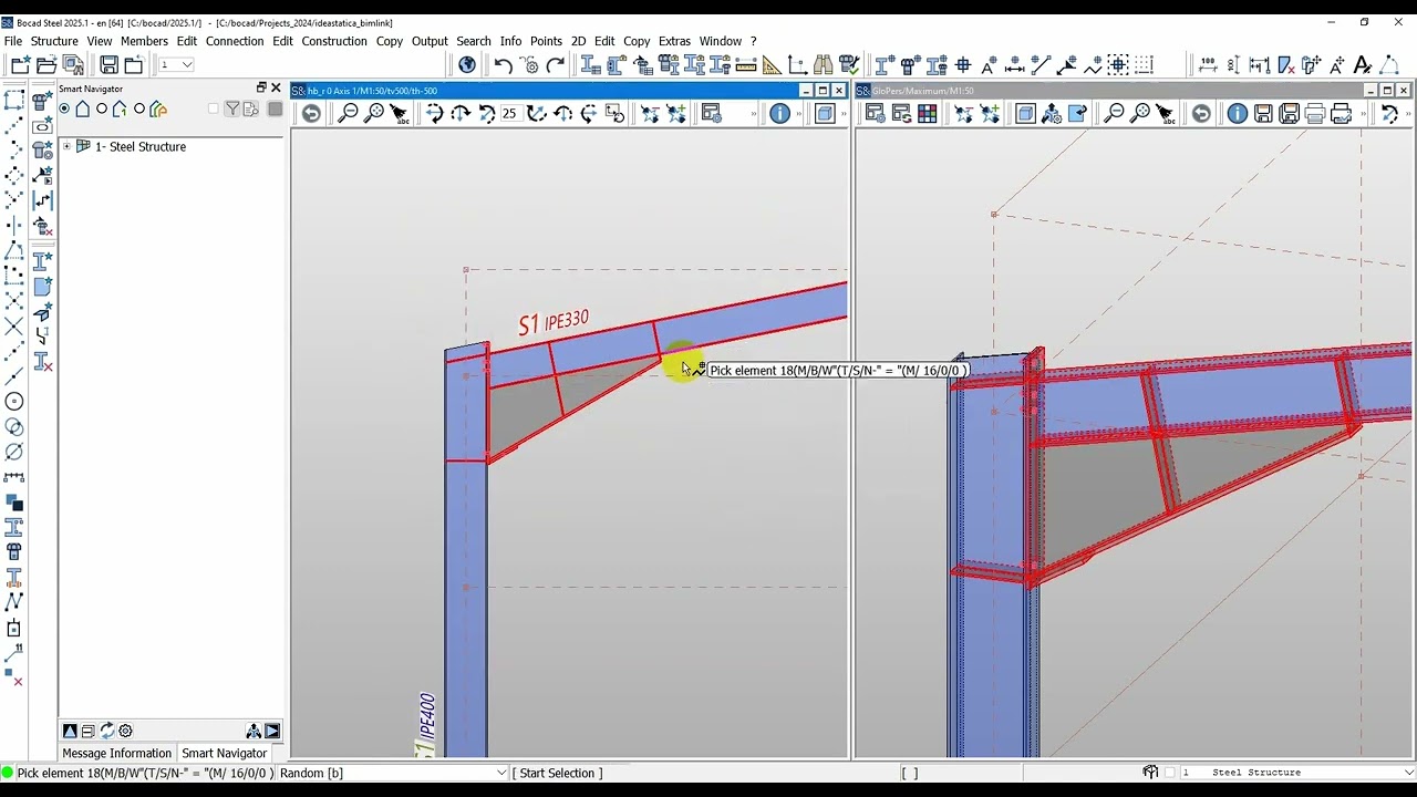 bocad to IDEA StatiCa workflow