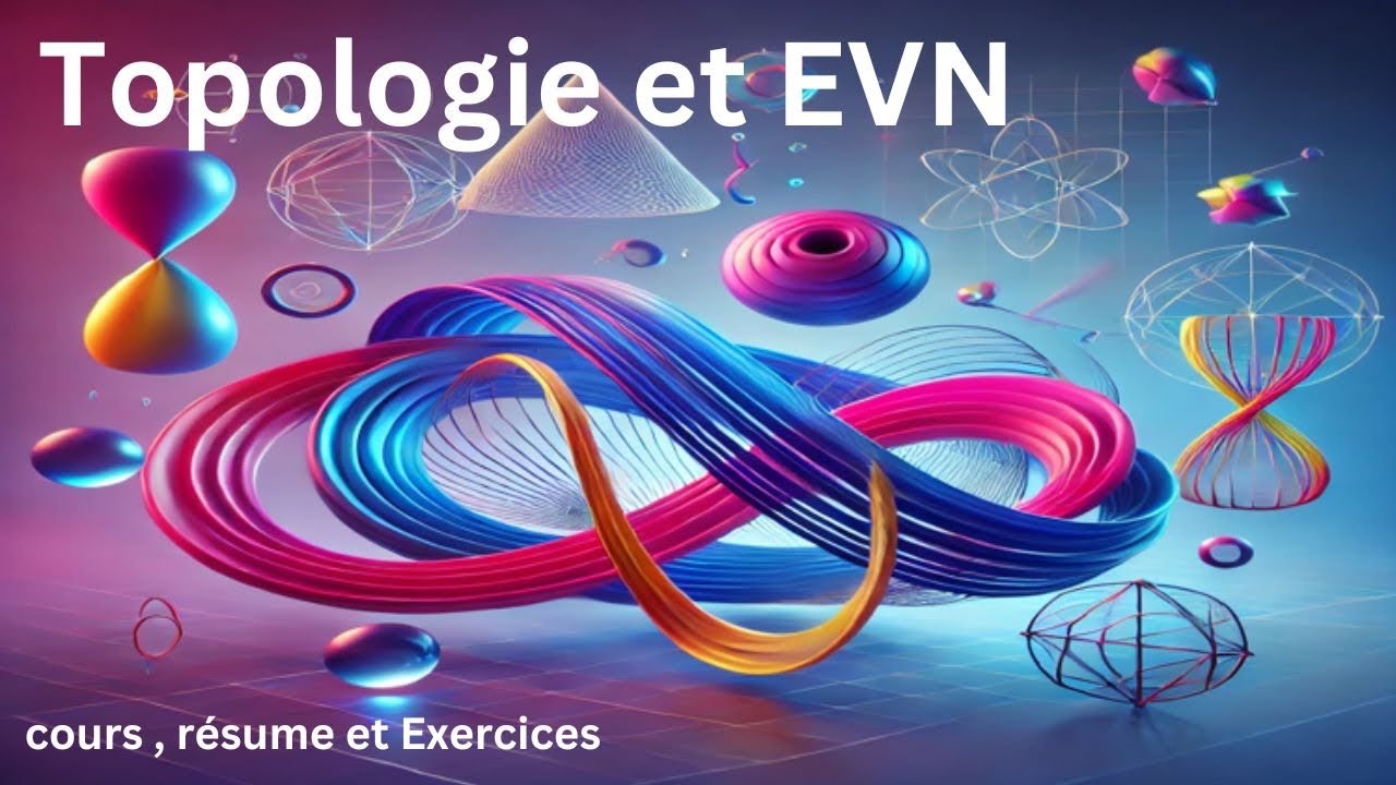 Espaces vectoriels norm&eacute;s, topologie : r&eacute;sum&eacute; de cours (mind-map) et exercices
