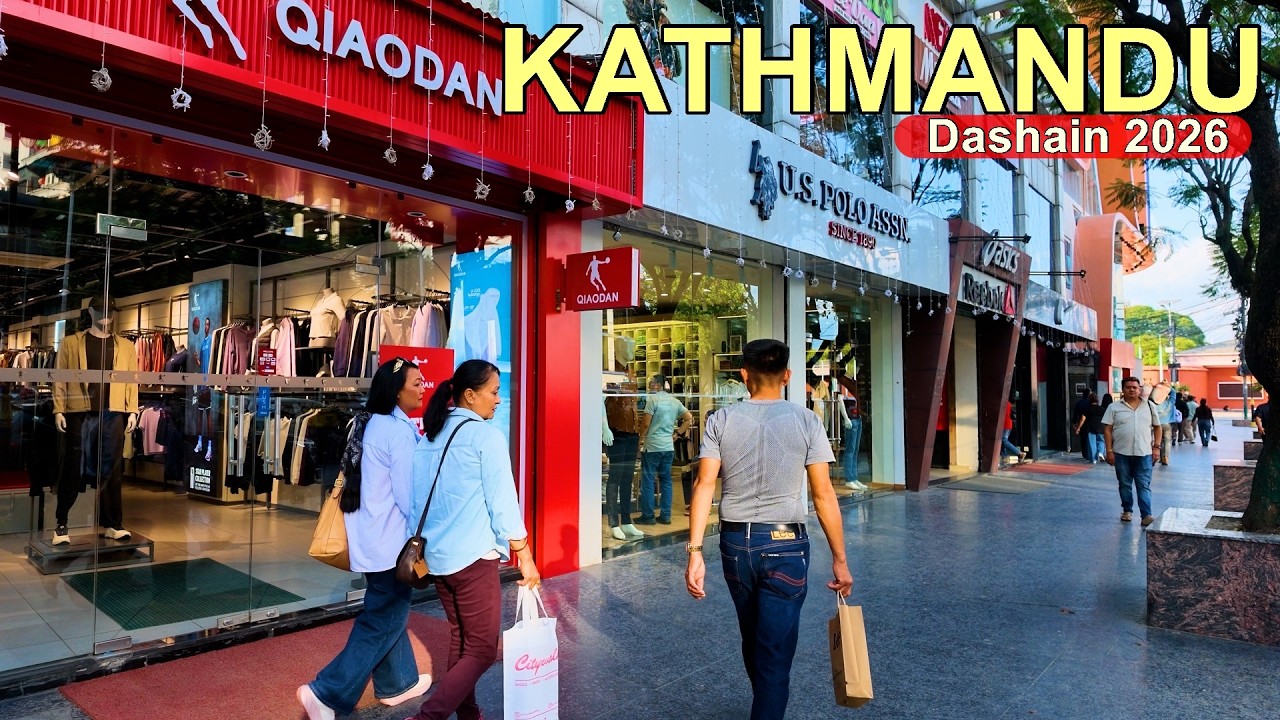 🇳🇵 2026 Dashain Vibes in Kathmandu's Most LUXURIOUS Shopping Street DURBAR MARG - 4K Nepal 🇳🇵